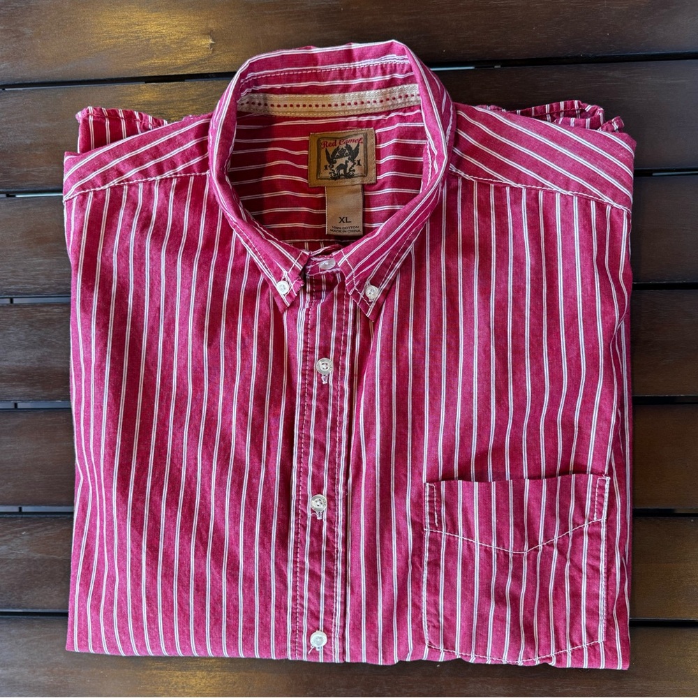 NWOT Red Camel Button Down Shirt, size XL